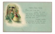 Happy New Year Postcard Vintage c1910 picture