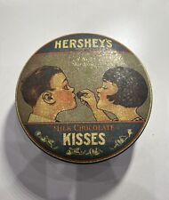 Vintage 1982 HERSHEY'S Milk Chocolate Kisses, Collectible Tin. Made In England  picture