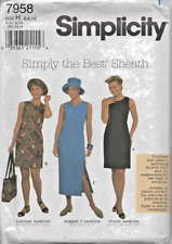 Simplicity Pattern #7958 Summer Sheath Dress, Hat, Bag H 6,8,10 Vintage 1997 UC picture