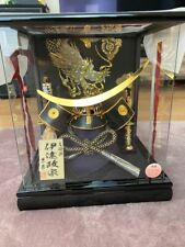 Kabuto Japanese Samurai Armor Helmet Display Dragon Gold DATE MASAMUNE Model picture