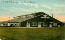 Vintage Postcardl Y.M.C.A. Auditorium, Camp Funston KS Posted 1919 picture