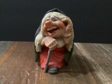 VTG Henning Hand Carved Wood old witch peasant Troll  Figurine Folk Art Norway picture