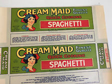 Vintage Cream Maid Spaghetti Box Label P. Tosi & Company Vancouver Canada picture