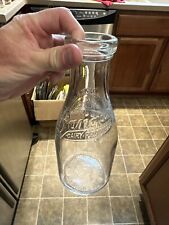 Banquet Dairy Products Embossed Quart Milk Bottle Indianapolis Indiana IN picture