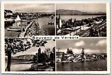 Souvenir de Versoix Switzerland Port Ocean View Real Photo RPPC Postcard picture