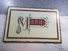 Retro Vintage Tin Sign Embossed Menu of The Day.   Size 9x14 picture