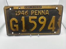 1946 Pennsylvania License Plate G1594 Penna PA Chevy Ford Chevrolet picture