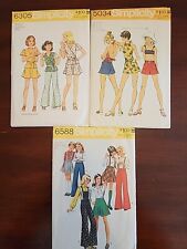UNCUT LOT OF 3 SIMPLICITY VINTAGE SEWING PATTERNS - picture