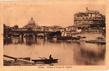 1922 CASTLE OF THE HOLY ANGEL in Parco Adriano Rome Italy Postcard picture