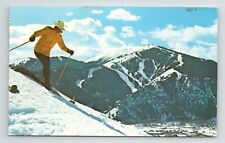 Baldy Mountain Dollar Mountain Sun Valley Idaho Skiing Cowboy VTG ID Postcard picture