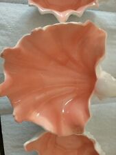 Vintage Fitz&Floyd Conch Shell Ceramic Bowls 1970s Coquille Collection Lot Of 4 picture