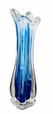 Beautiful Blue  Morano Glass Vase  picture