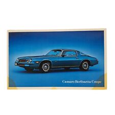 Postcard 1979 Chevy Camaro Berlinetta Coupe Dealer Advertising Blue Muscle Car picture