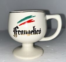 Vintage Frangelico Liqueur Ceramic Red Green Gold Trim Footed Mug picture