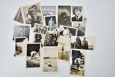 Lot of 17 Vintage Black & White Photograph Men Father Husband Soldier Horseback  picture
