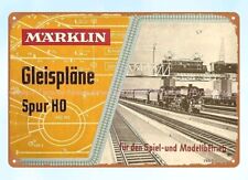 railroad train track toy Marklin Gleisplane Spur HO German metal tin sign picture