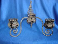 Antique Wrought Iron Three Candle Holder picture