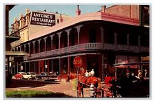 Postcard New Orleans Louisiana Antoine's Restaurant Horse Carriage c1960s picture