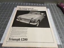 1966 Triumph 1200 lowest-priced convertible in America, Vintage Print Ad picture