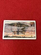 Rare 1850s-1860s Earth Water Air LOUIS CHARLES LETUR Flying Machine Trade Card picture