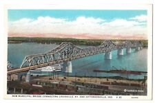 Mississippi River c1920's bridge between Louisville KY & Jeffersonville IND picture