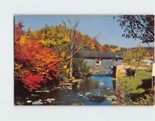 Postcard Old Covered Bridge at Johnson Vermont USA picture