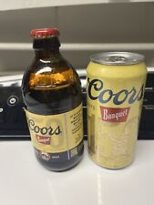 Coors Banquet Original EMPTY Beer Can & Bottle 150 Years 1873 2023 Top Opened picture