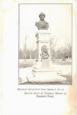 Brooklyn Eagle Bronze Bust Of Thomas Moore Prospect Park UNUSED 1905 NYC  picture
