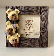 VTG Teddy Bear Picture Frame • Heartfelt Collectible ‘98 New 2.5” X 2.5” picture