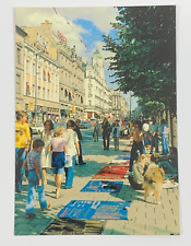 Street sales at Karl Johan Oslo Norway Postcard Unposted Gatesalg pa Karl Johan picture