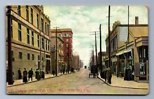 C.1910 WOOD ST. WILKINSBURG, PA, BUILDINGS, STORES, SIGNS BUGGY Postcard P25 picture