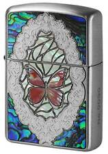 Zippo Butterfly and Rose Antique Nickel RD picture