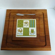 Vintage Signed George Briard Cheese Tray Japan Stainless Eldon Spreading Knife  picture