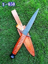 HANDMADE POWDER COATED 1095 HUNTING DAGGER FIXED Blade KNIFE DOUBLE EDGED picture