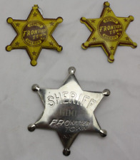 3 Vintage Frontier Town Sheriff Badges picture