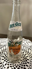 Vintage 1990's BEE GEE Orange Soda Bottle 12 oz Clear Glass picture