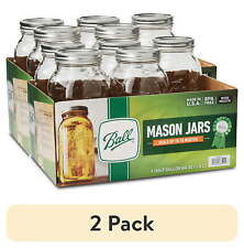 (2 pack) Ball Wide Mouth 64oz Half Gallon Mason Jars with Lids & Bands, 6 Count picture