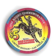 Binions Horseshoe $5 Casino Chip 1995 Rodeo Commemorative Las Vegas Nevada picture