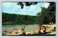 Sussex County NJ-New Jersey, Bathing Lake Ocquittunk, Vintage Postcard picture