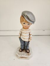 Vintage Moppets 1971 Fran Mar Boy I Love You Porcelain Figurine 6 3/4” T picture