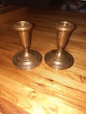 Pair Vintage RARE Bronze by Empire Silver Candle holders picture