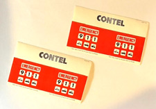 Vintage Contential Telephone (CONTEL) 9-1-1 Stickers (Two Sheets of Two) picture