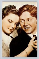 Judy Garland & Mickey Rooney, Portrait, People, Antique, Vintage Postcard picture
