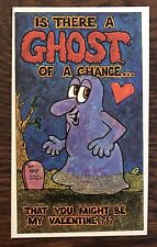 Topps 1970 Valentine Postcard - Is There A Ghost Of A Chance... picture