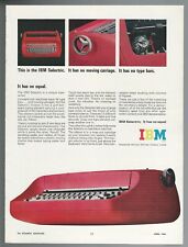 1966 IBM SELECTRIC advertisement, red typewriter print ad, cool retro machine picture