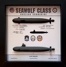 Seawolf Class Submarine Memorial Display Shadow Box, 9