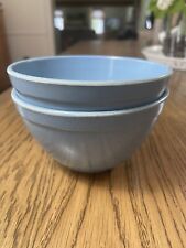 Vintage MCM bowls Ellingers Agatized Wood serving Set of 2. (5 3/4