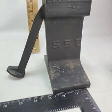 VINTAGE 10lb MINI CAST IRON TRAIN TRACK & SPIKE anvil BOTH r MARKED picture