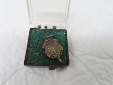 Vintage 1970s Brass Look HONORS Pendant Plastic Storage Cube picture