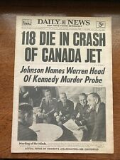 NY Daily News Nov. 30, 1963: 118 Die in Crash of Canadian Jet; JFK Murder Probe picture